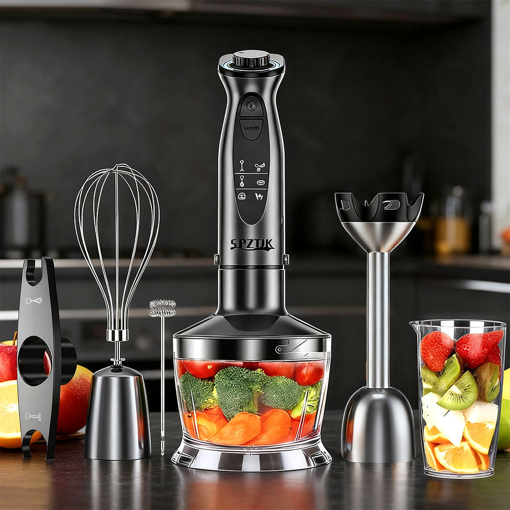 4-in-1 Stabmixer, Multifunktionaler leistungsstarker elektrischer Pürierstab
