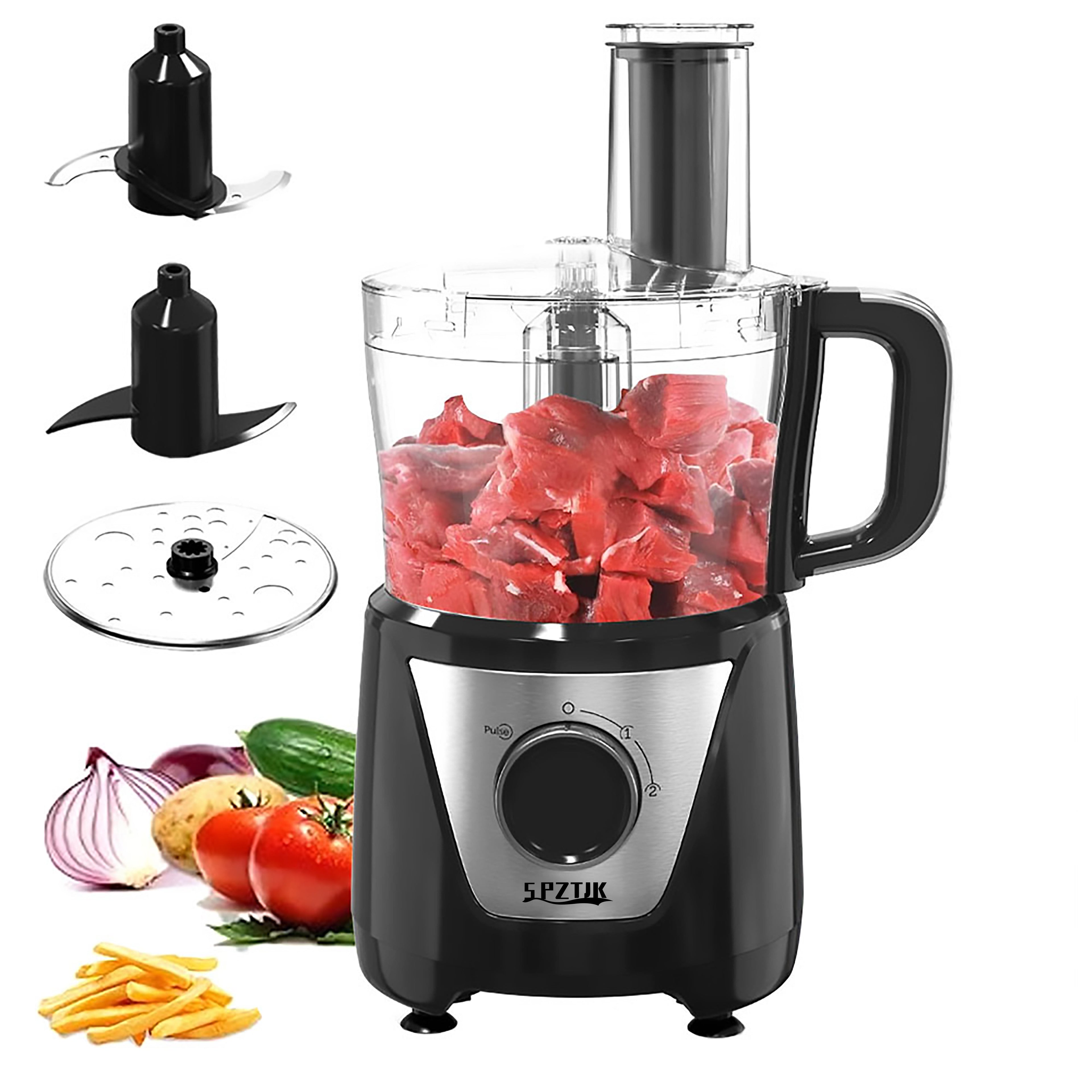 Food Processors, Electric Food Chopper with Meat Grinder & Vegetable Chopper