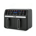9.5 Quart Large Dual Basket Air Fryer with Double Basket, Independent Temp Control & Sync Mode, 10 Presets (Bake/Broil/Defrost/Dehydrate), Shake Reminder System, Compatible for Plug for Appliance