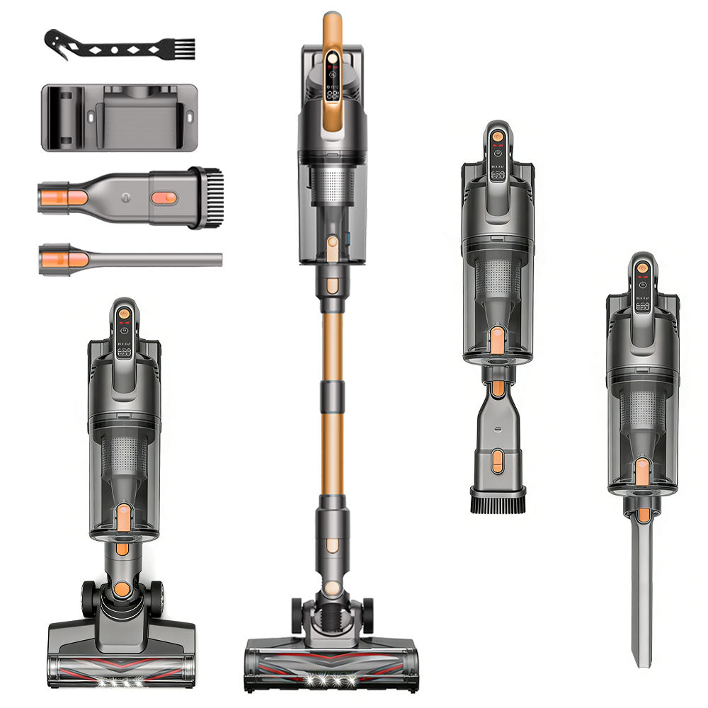 Vacuum Cleaners for Home, 45KPa, 6-in-1 Rechargeable Powerful Handheld Vacuum Cleaner/High Suction/Detachable Battery, Running Time 45 Minutes, 50.5oz Dust Cup, LED Brush, Vacuum Cleaners for Home, Hardwood Floor, Carpet And Pet Hair