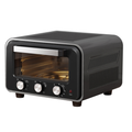 Countertop Mini Toaster Oven, Mechanical Knob Control Small Electric Oven, Multi‑Layer Baking Rack, Black Stainless Steel Frame, For Home Kitchen, Weekend Baking, Toast, Pizza, Cookies & Roast Meal Preparation