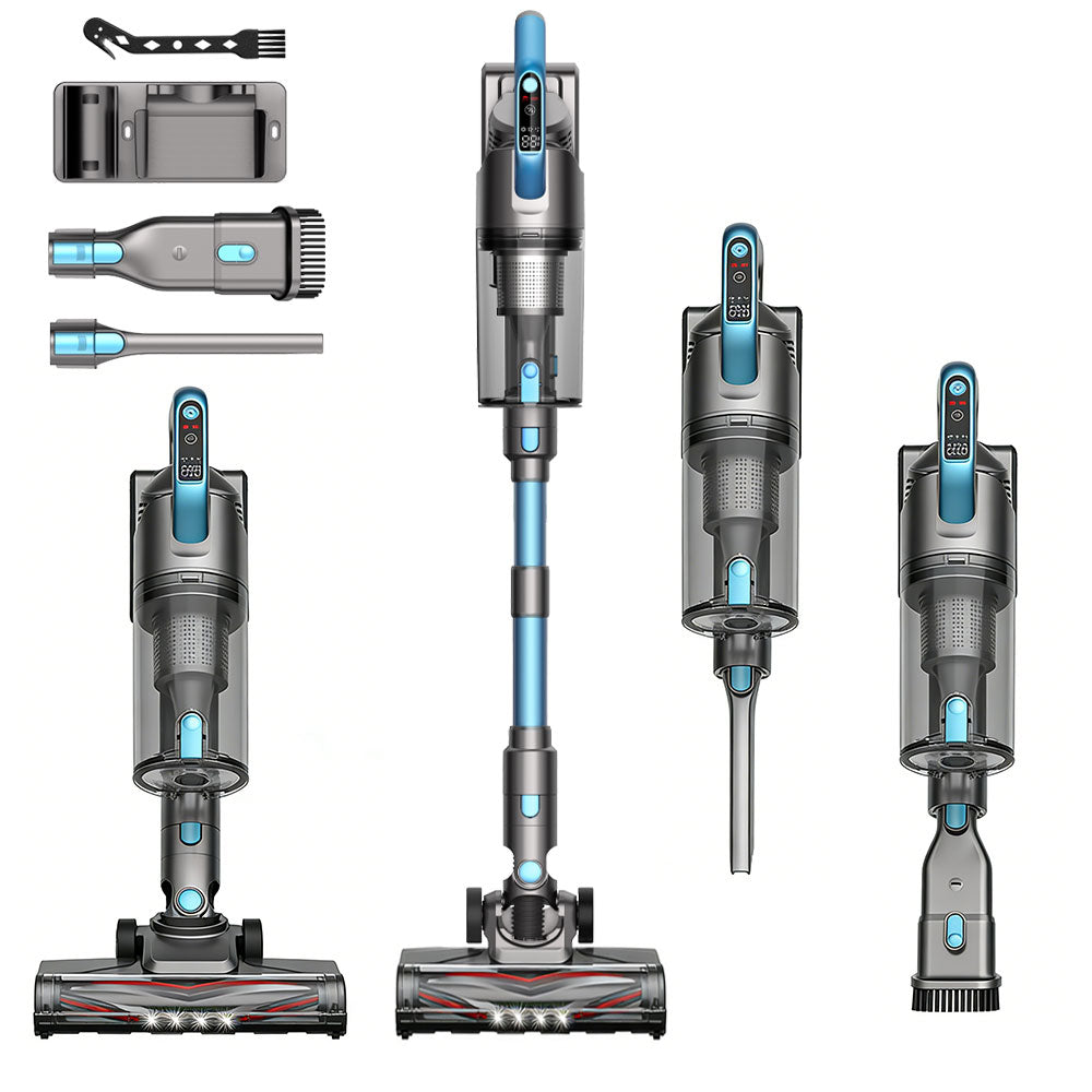 Vacuum Cleaners for Home, 45KPa, 6-in-1 Rechargeable Powerful Handheld Vacuum Cleaner/High Suction/Detachable Battery, Running Time 45 Minutes, 50.5oz Dust Cup, LED Brush, Vacuum Cleaners for Home, Hardwood Floor, Carpet And Pet Hair