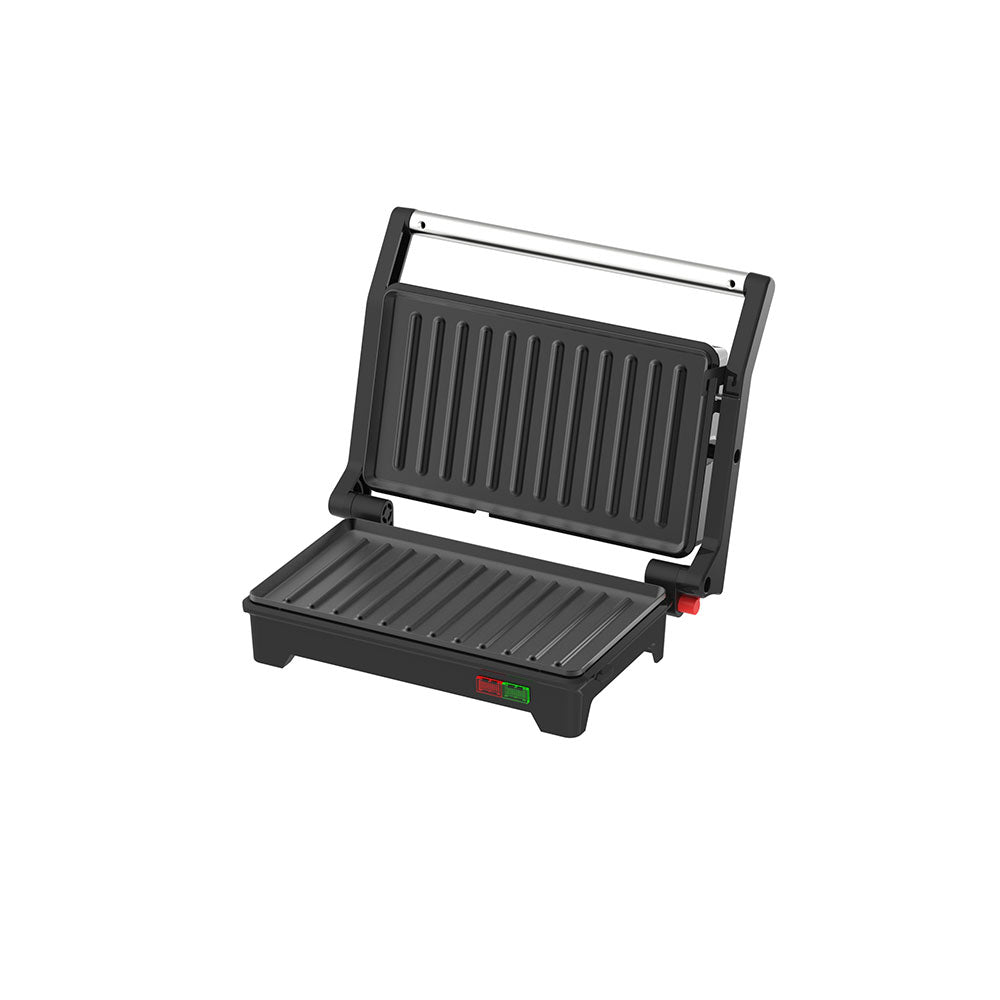 Electric Panini Press Grill 180 Degree Flat Open, Non‑Stick Coated Plates Indoor Countertop Griddle, Adjustable Temp Sandwich Maker for Family Dinner Party, Ideal for Steak Burger Breakfast Meal Prep
