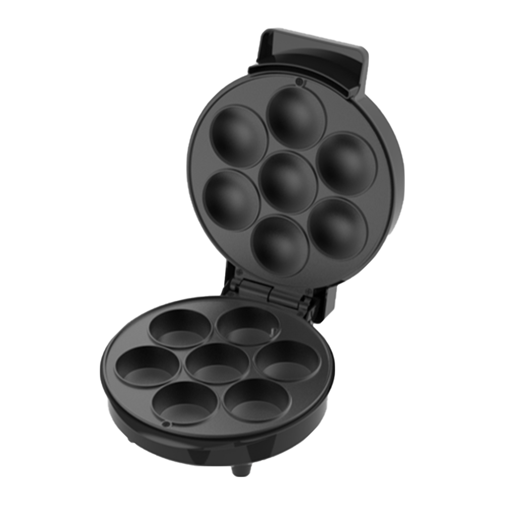Multi‑Plate Electric Waffle Maker, Interchangeable Non‑Stick Plates for Waffle, Donut, Cake Pop, Compact Round Breakfast Machine with Power Indicator Lights for Home Kitchen, Brunch & Holiday Dessert Making