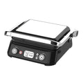 Digital LCD Electric Contact Grill Panini Press, 180° Fully Open Flat Griddle, Dual Knob Control with Timer & Temperature Setting, Non‑Stick Removable Plates, Countertop Indoor BBQ Grill for Home Kitchen, Steak Burgers Sandwich Meal Prep