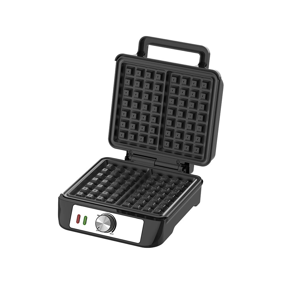 Electric Waffle Maker Machine with Adjustable Temperature Control, Non‑Stick 4‑Slice Waffle Iron, Indicator Lights, Compact Countertop Waffle Grill for Breakfast, Family Gathering, Home Kitchen Dessert Making